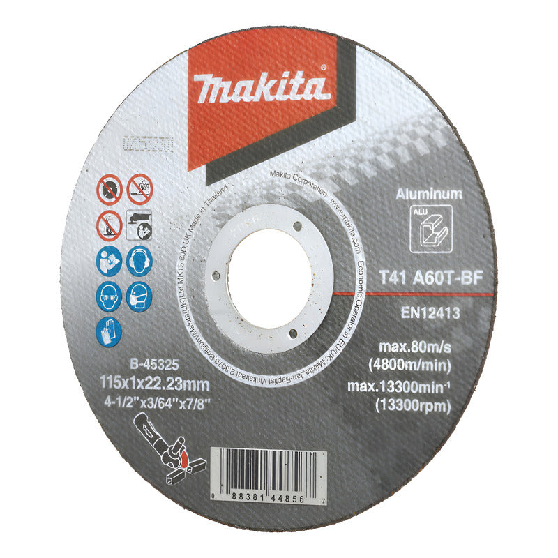 Set 5 Discos Corte Aluminio 4-1/2' Makita B-45325 Gris Oscuro