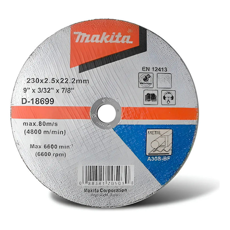 Set 5 Discos De Corte Metal 9'' D-18699 Makita Blanco