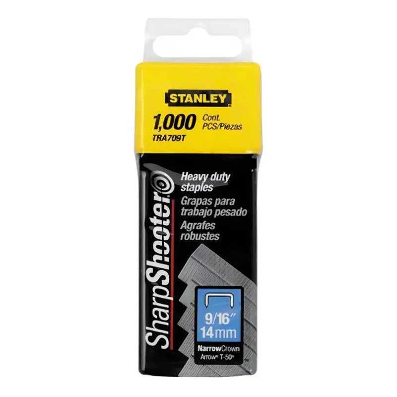 Grapas Uso Rudo Stanley 9/16'' 1000 Piezas Stanley Tra709t