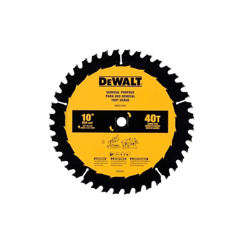 Disco De Sierra 10'' 40t Dewalt Dwa11040 Amarillo/negro