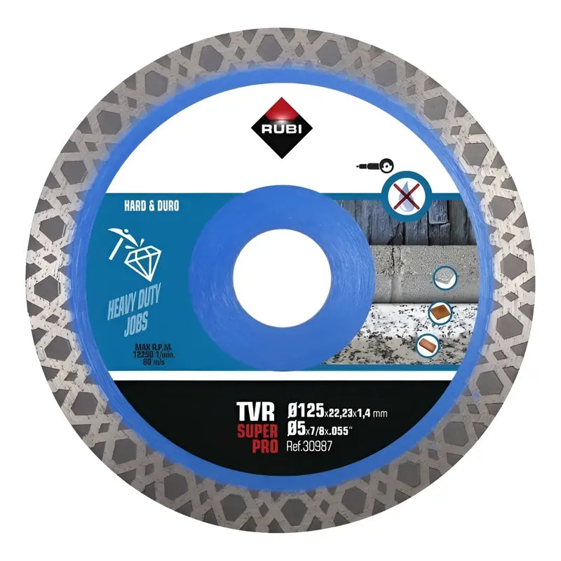 Disco Diamante Rubi Continuo Tvr 125 Mm Super Pro 