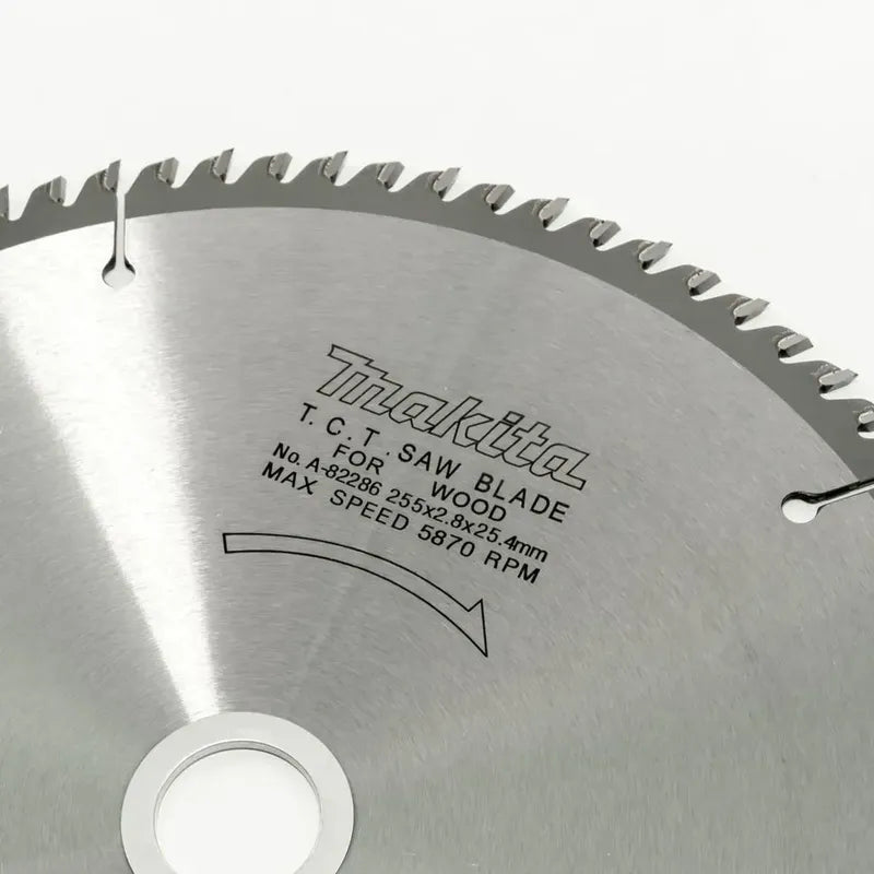 Disco 10''x80 Dientes Eje 25.4mm Buje 25mm Makita Mlt100 Plateado