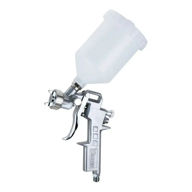 Pistola Pintar 600ml Voylet S-990g Aerografo - Envío Gratis Plateado
