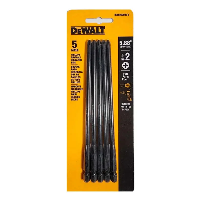 Pack 5 Puntas Ph2 6'' Para Dcf6202 Dewalt Dcf6202ph2-5