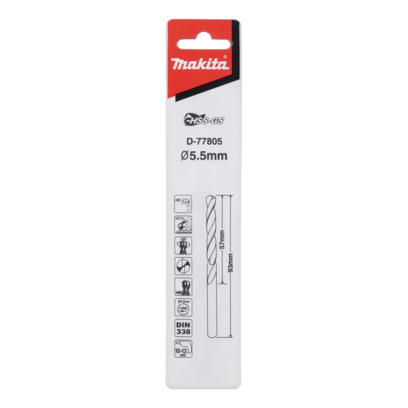 Broca Hss-gs P/metal 5.5x93mm Makita D-77805