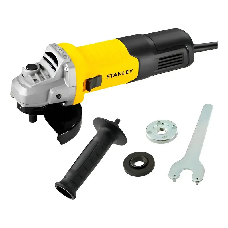 Esmeril Angular 900w 115mm Stanley Stgs9115b2c + Set Discos Amarillo 50/hz 60/hz