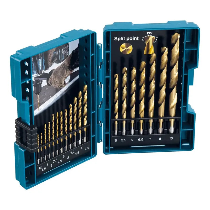 Set Brocas Metal 19piezas Hss Titanio D-67527 Makita
