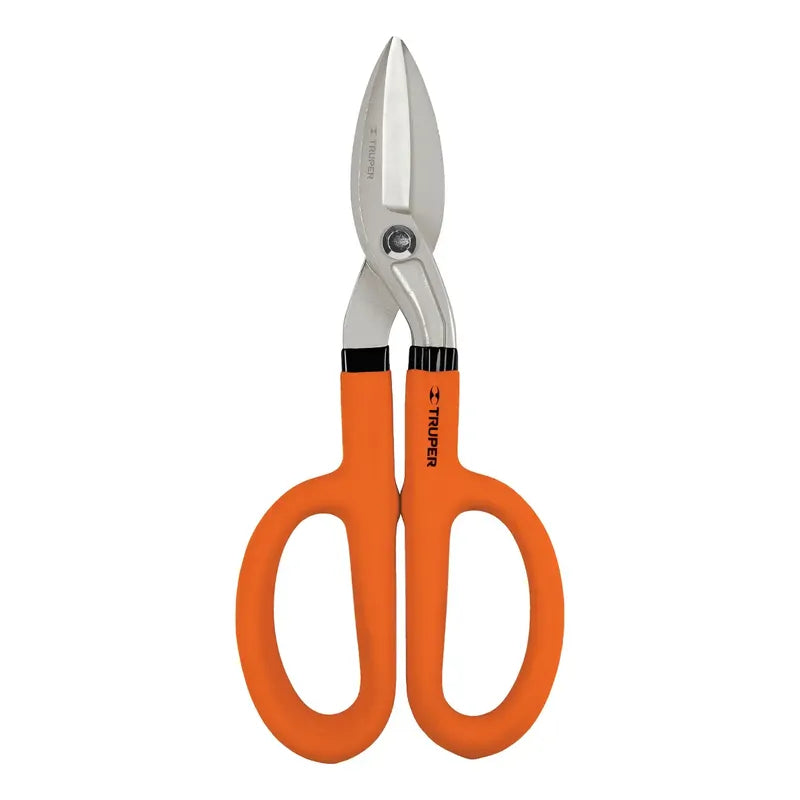 Tijera Hojalatera De 10 Pulgadas Mango Vinil - Truper Naranja