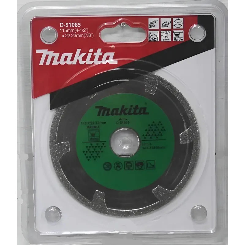 Disco Diamantado Electrochapado Makita 4-1/2 (115mm) D-51085 Plateado