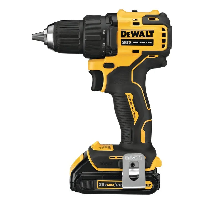 Taladro Percutor Atornillador Inalámbrico De 13mm Dewalt Dcd709d2 + 2 Baterías De 2ah + Accesorio Con Bolsa Amarillo