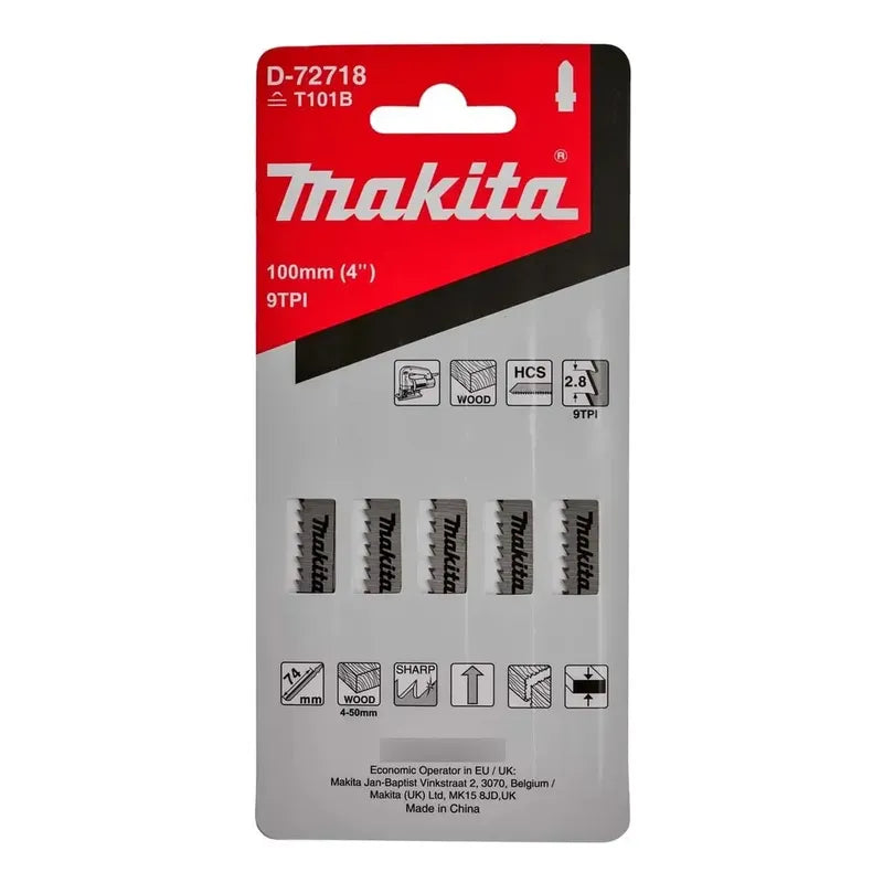 Set 5 Pcs Hojas De Calar Madera Corte Rapido Makita D-72718