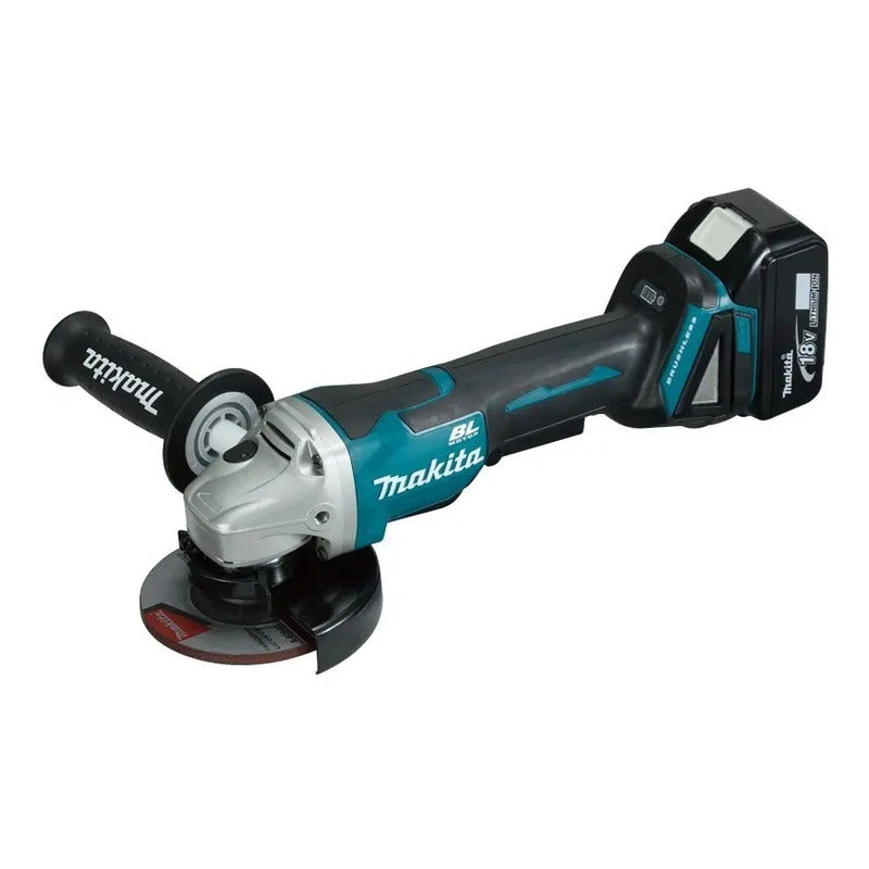 Miniesmeril 4-1/2 18v Dga458rfe Makita 2bat3.0 Brushless Turquesa