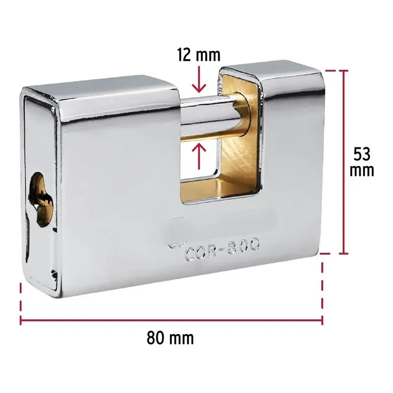 Candado Acero Antipalanca 80 Mm Hermex 