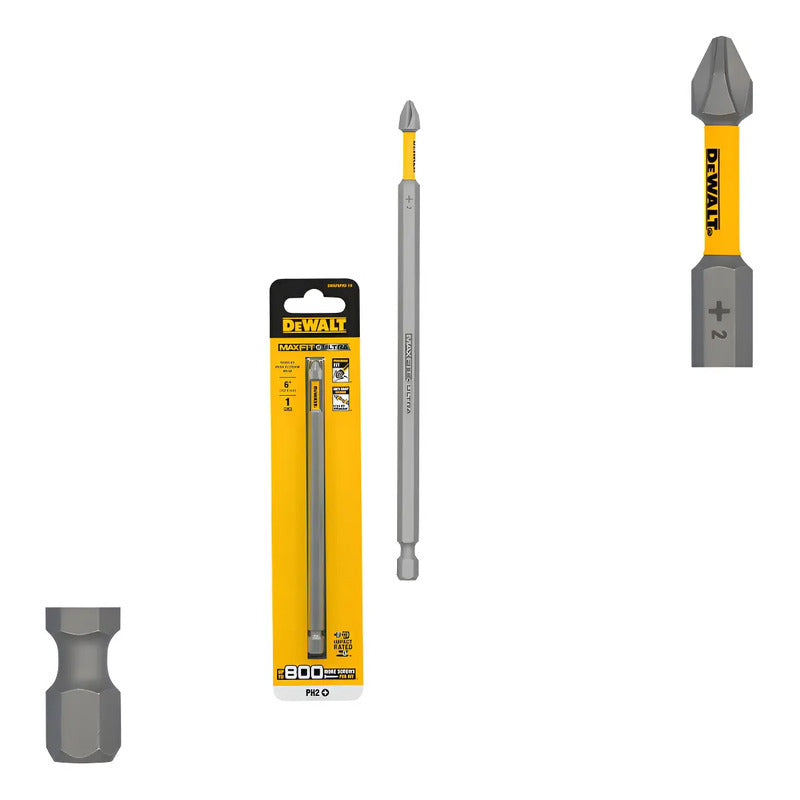 Punta De Destornillador Larga Hexagonal Dewalt Dwaf6ph2-1h