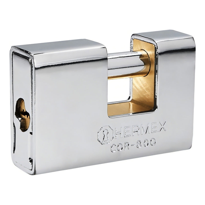 Candado Cortina Antipalanca Llave Blindados Hermex 43352 Gris