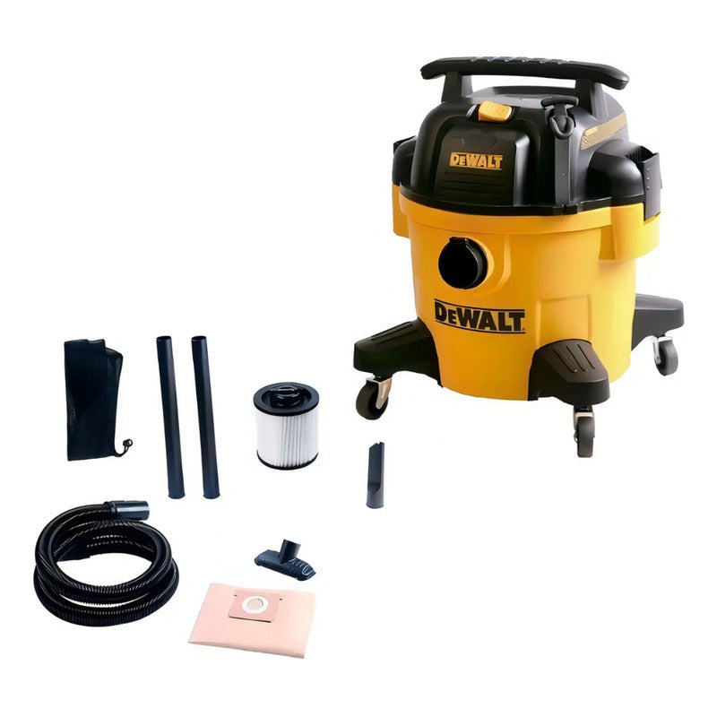 Aspiradora Polvo/agua 23 Litros 1100w Dewalt Dwv106-b2c Amarillo/negro
