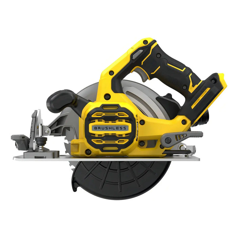Sierra Circular Inalámbrica 7-1/4 V20 Stanley Sin Baterias Amarillo