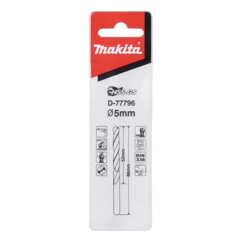 Broca Hss-gs P/metal 5.0x86mm Makita D-77796