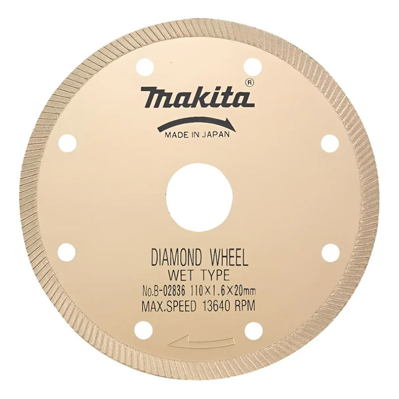 Disco Diamantado Húmedo 110x1.6mm Makita B-02836 Dorado Oscuro