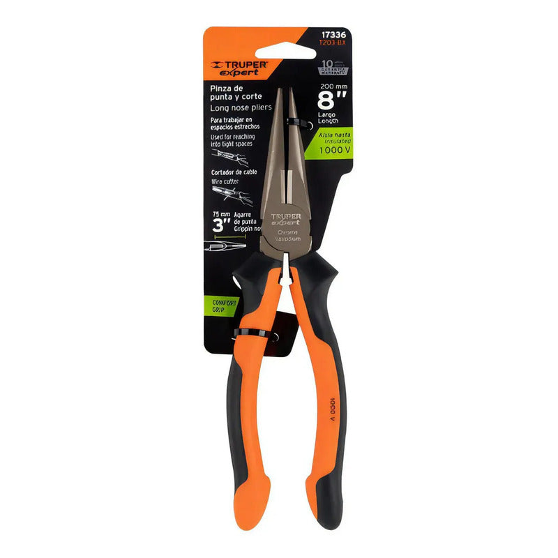Alicate De Punta Y Corte 8' T203-8x, Truper 17336