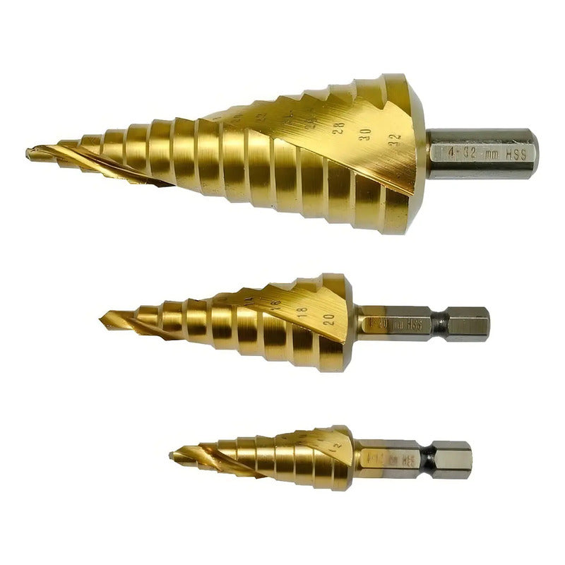 Brocas Escalonadas Espiral Titanium Makita 4-32 Mm D-41872