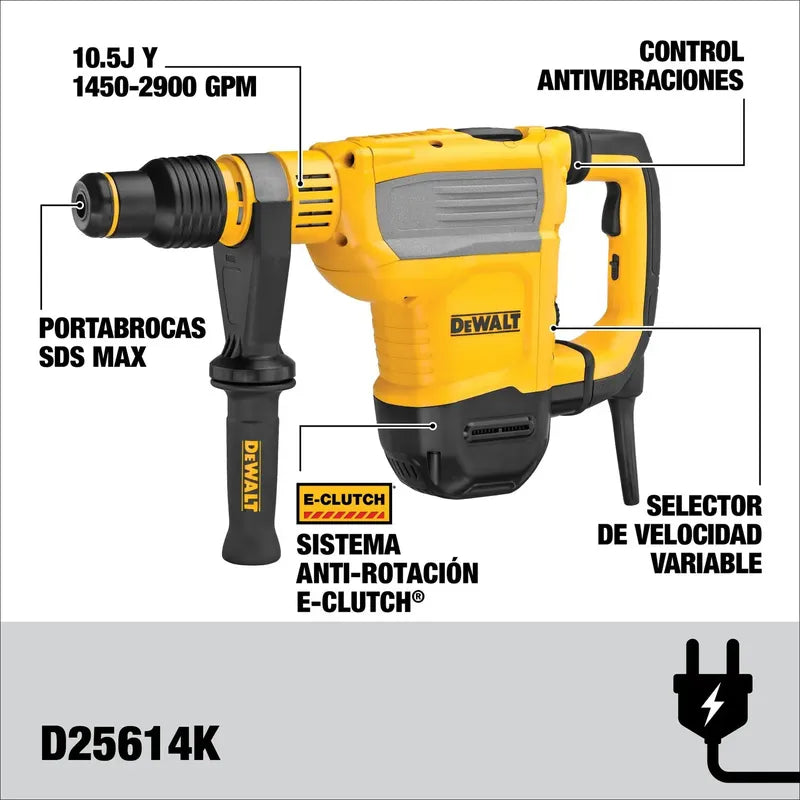 Rotomartillo Electroneumático Dewalt D25614k Amarillo Amarillo/negro