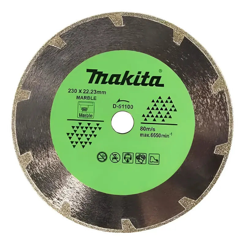 Disco Diamantado Electrochapado 9'' (230mm) Makita D-51100 Verde