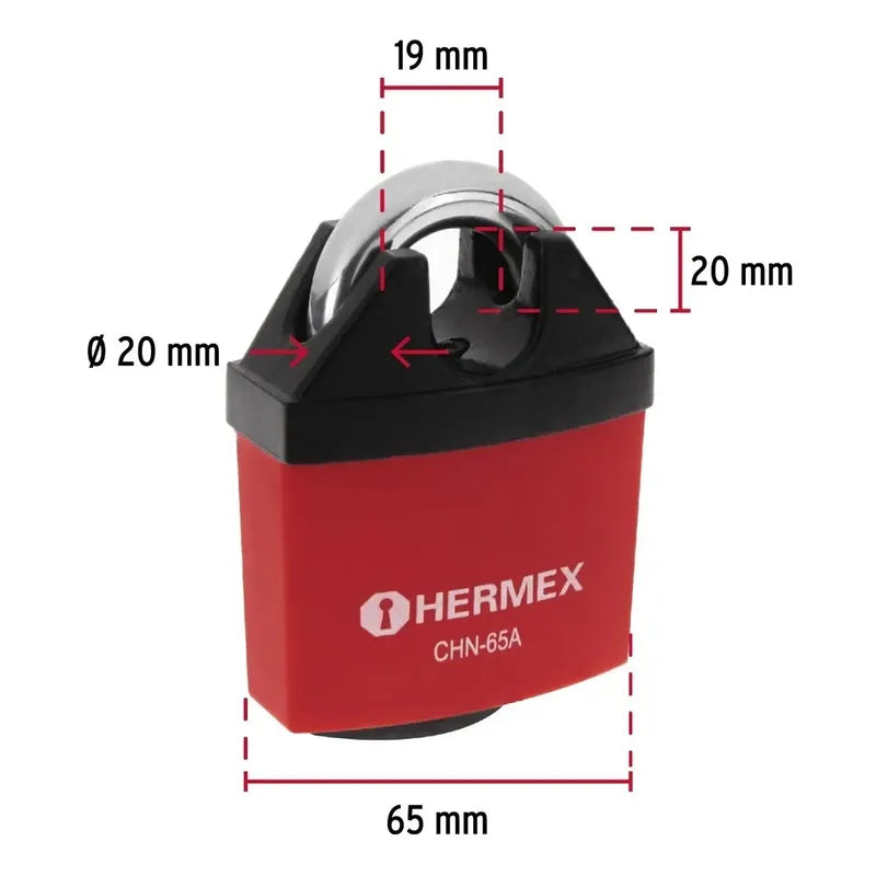Candado Hierro Anti-corte 65 Mm Hermex 
