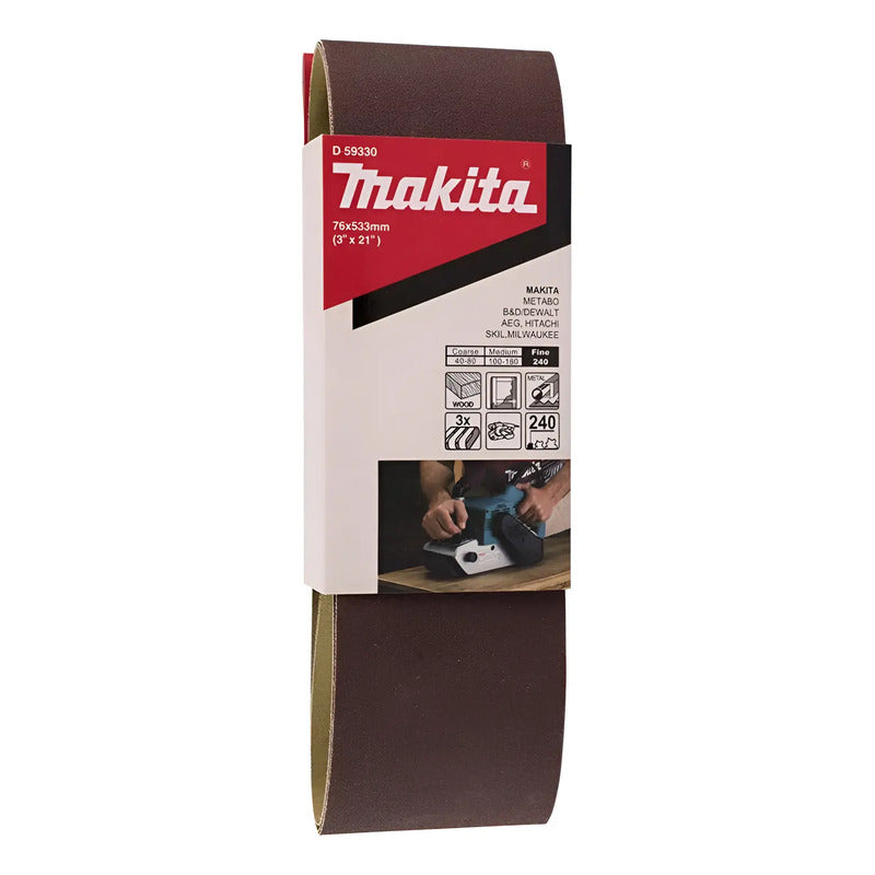 Lija De Banda 3 X 21 Pulgadas Grano 240 Makita D-59330 240