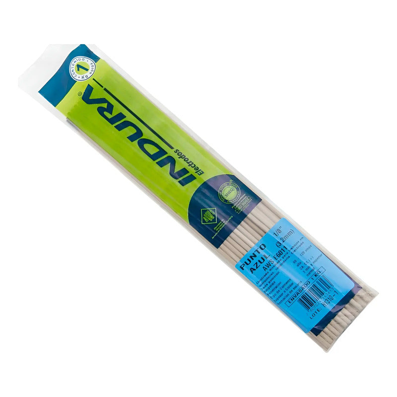Electrodo 6011 1/8 Punto Azul 1kg Indura Azul Acero