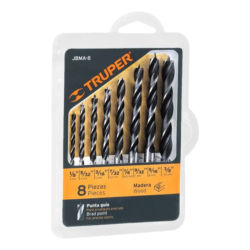 Juego De 8 Brocas P/madera Truper - Jbma-8