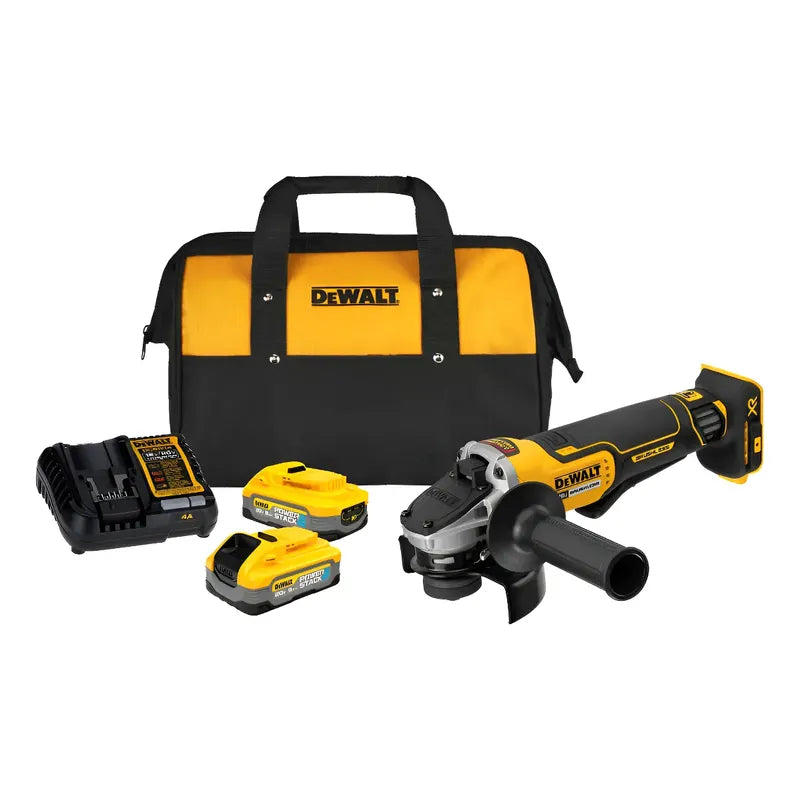 Kit Esmeril Angular Inalambrico 20v Dewalt + 2b 5ah Dcg413h2 Amarillo/negro