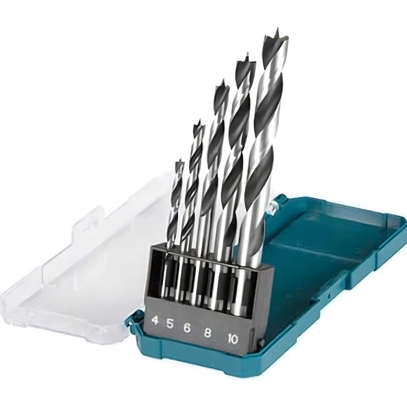 Set 5 Brocas Madera Hss 4,5,6,8 Y 10mm D-72861 Makita