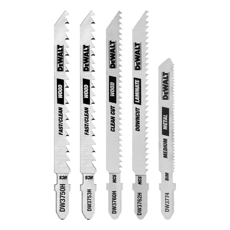 5 Hojas Sierra Caladora Madera Dewalt Universal Dw3795h