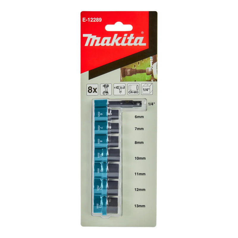 Set Dados De Impacto 8 Piezas Makita E-12289