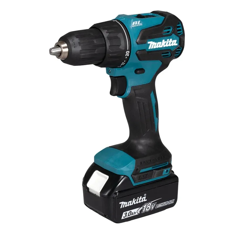 Taladro Percutor Inalámbrico 18v Car/bat3ah Makita Dhp490rf Azul Petróleo 50h/z 60h/z