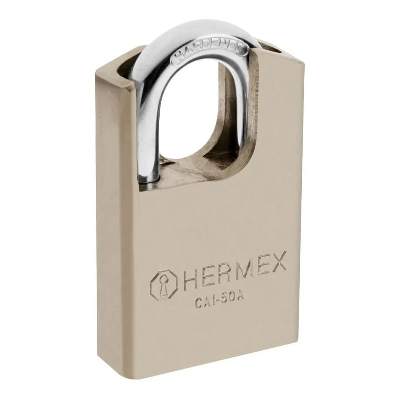 Candado Acero Máxima Seguridad 50mm Hermex 43334 Color Marrón