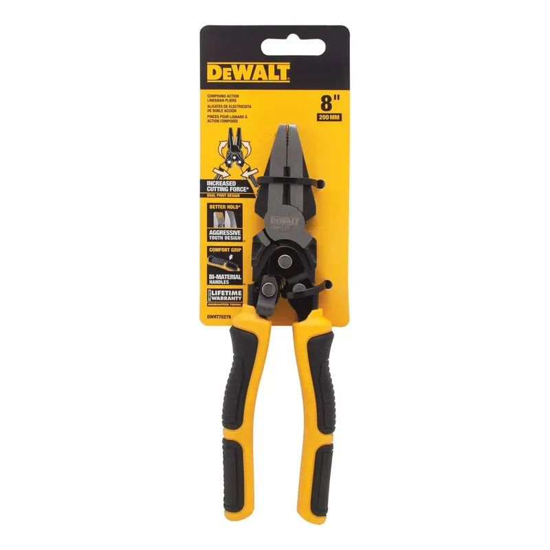Alicate Universal De Acción Compuesta 8  Dewalt Dwht70276