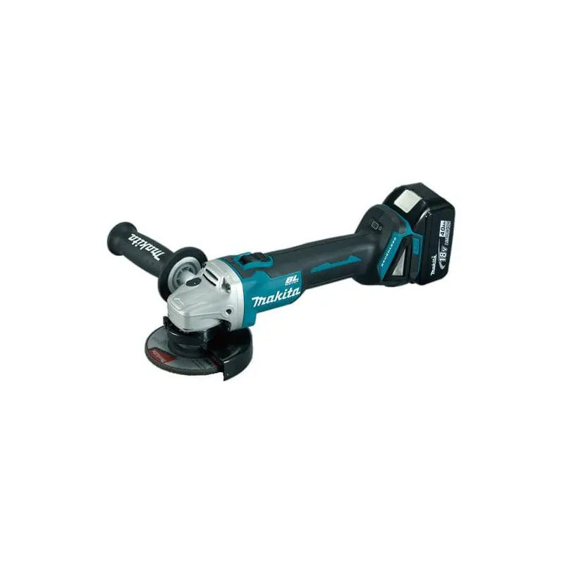 Esmeril Angular 4 1/2 18v+2 Bat 3.0a+ Carg. Makita Dga454rfe Verde