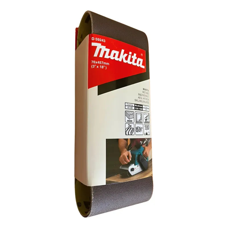 Lija De Banda 3 X 18 Pulgadas Grano 180 Makita D-59243 180