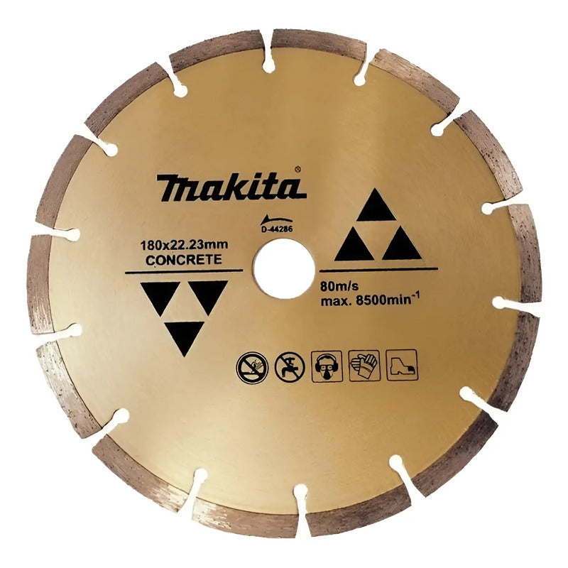 Disco Diamantado Segmentado Concreto 180mm 7' Makita D-44286 Dorado Oscuro