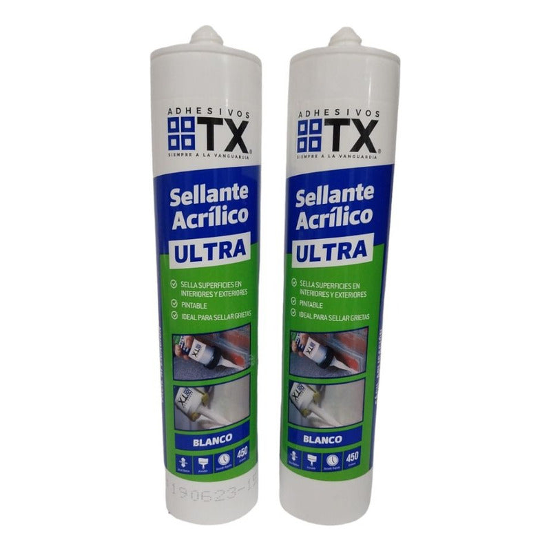 Silicona Sellante Acrílico Ultra Blanco 450g