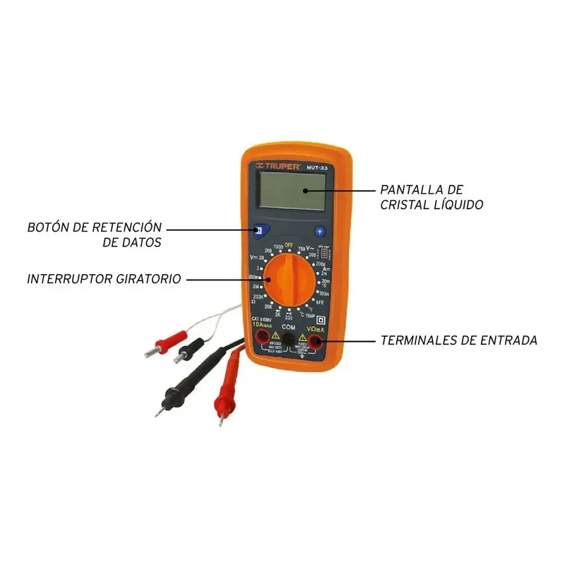 Multimetro Digital Mut 33 - Truper