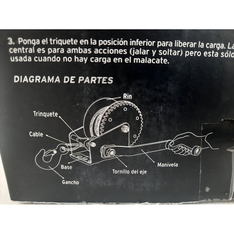 Tecle De Manivela 650 Kgs C/cable Truper 14720