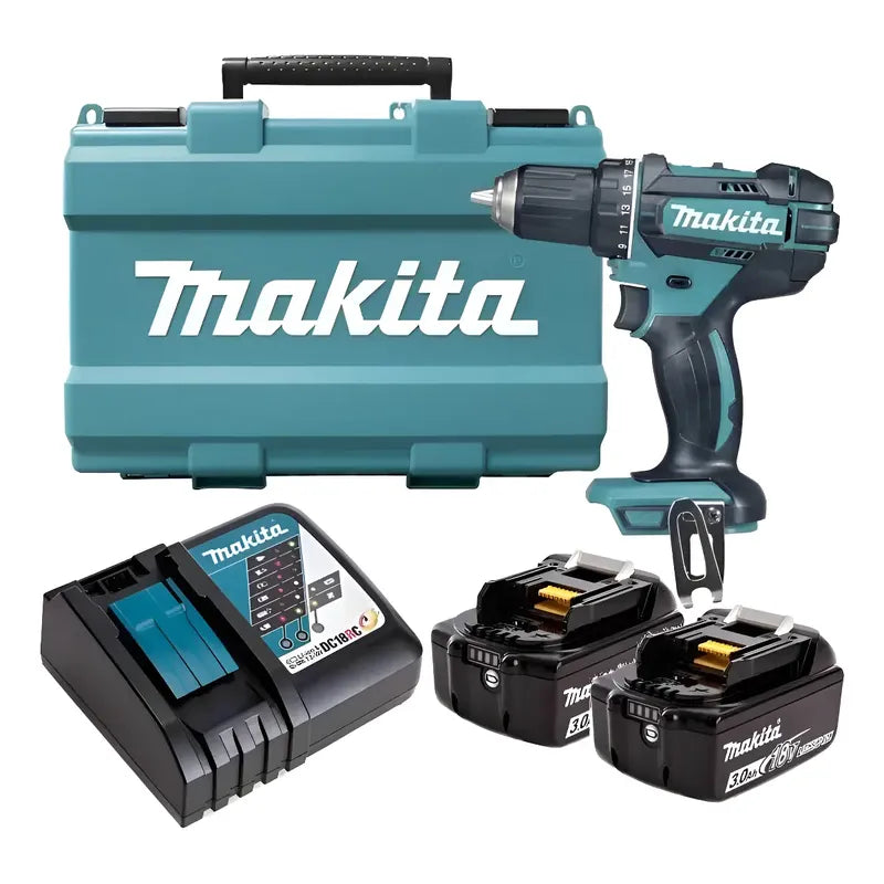 Taladro Atornillador 1/2 18v Lxt C/baterías Makita Ddf485rfe Azul Petróleo