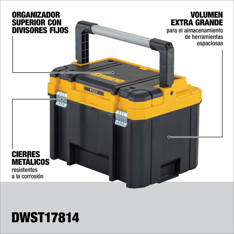 Caja De Herramientas Metálica Y Amplia Dewalt Dwst17814 Negro