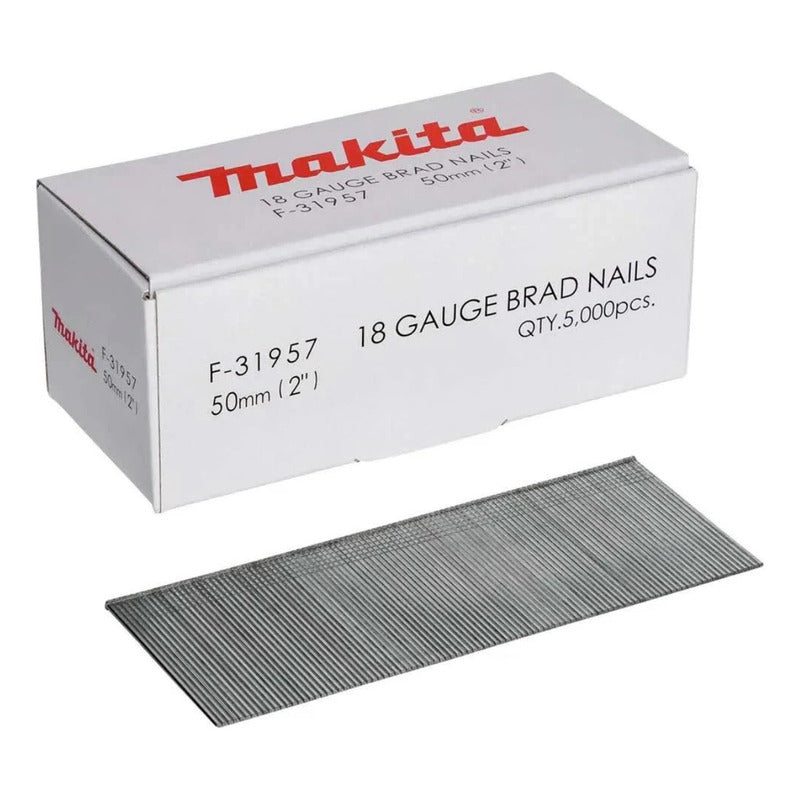 Clavos Punta 50mm Calibre 18ga / 5.000 Pzas Makita F-31957 1.5 Mm 5 Cm