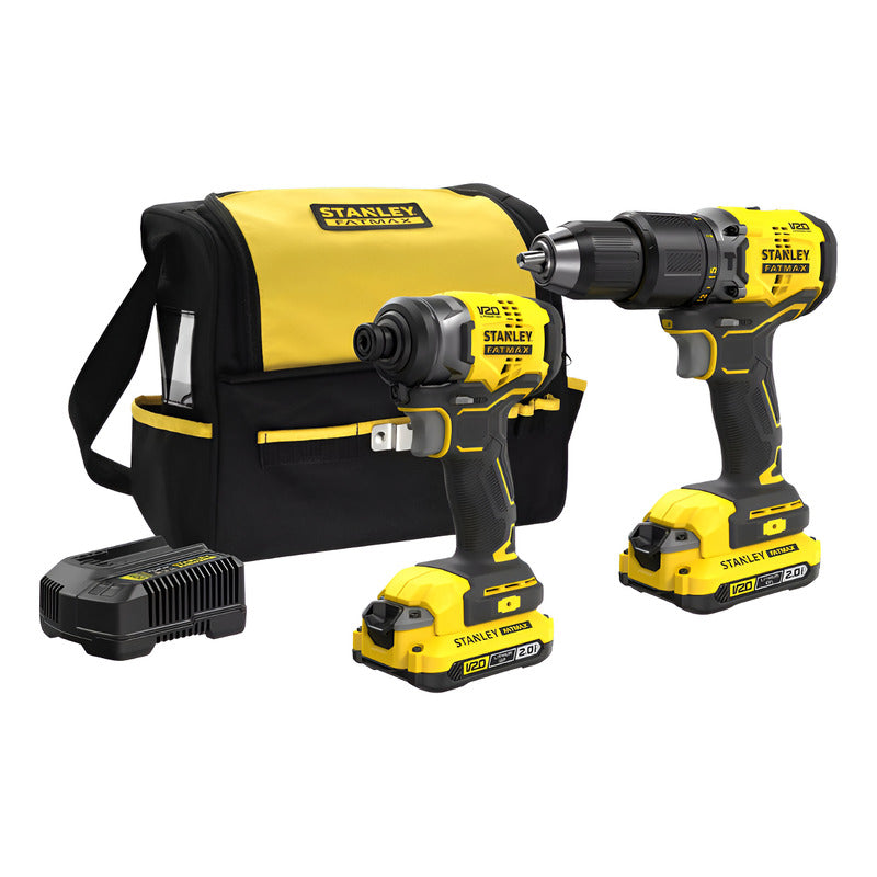 Combo Stanley Sbdi461d2s Atornillador + Taladro Percutor + 2 Amarillo 50hz/60hz