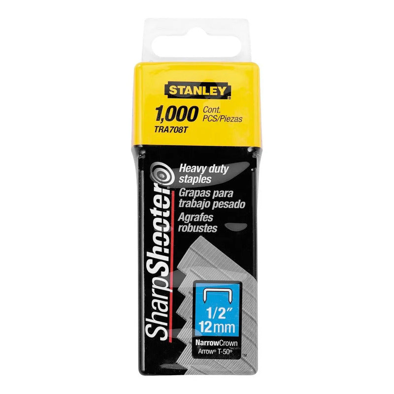 Grapas Corona Angosta 3/8 1000piezas Stanley Tra708t Gris