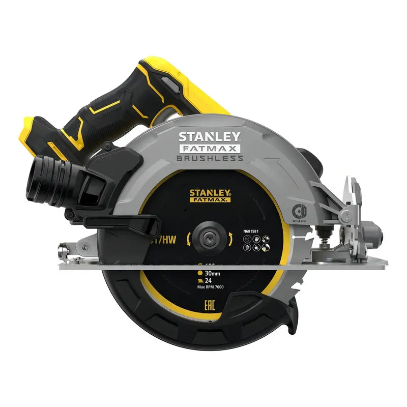 Sierra Circular Inalámbrica 7-1/4 V20 Stanley Sin Baterias Amarillo